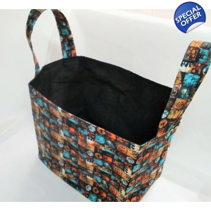 Halloween Fabric Box Orange print Cotton storage box
