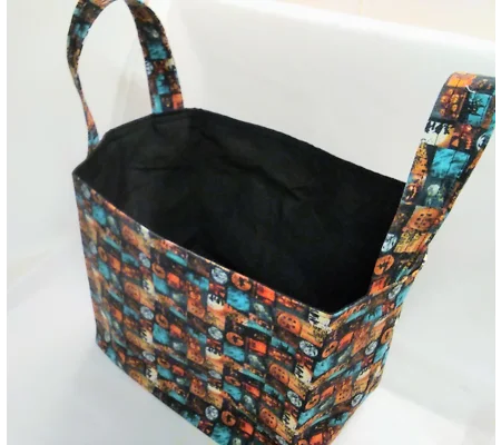 Halloween Fabric Box Orange print Cotton storage box
