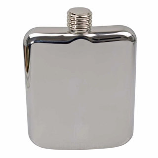 6oz Shiny Hip Flask - Mirror