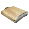 6oz Wood Hip Flask - Light