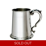 Double line Pewter Tankard with Georgi..