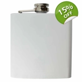 6oz White Hip Flask