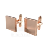 Cufflinks - Square - Rose Gold