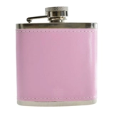 3oz PU Pink Leather Hip Flask