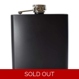 6oz Matt Black Hip Flask - Grade B