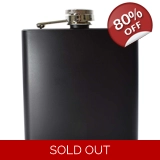 6oz Matt Black Hip Flask - Grade B