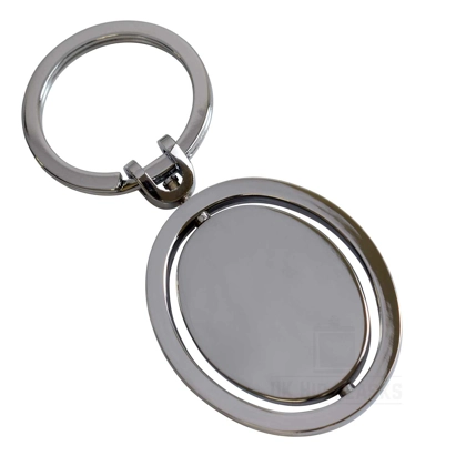 Keyring - Oval - Silver