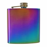 6oz Rainbow Hip Flask