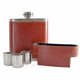 8oz PU Leather Hip Flask