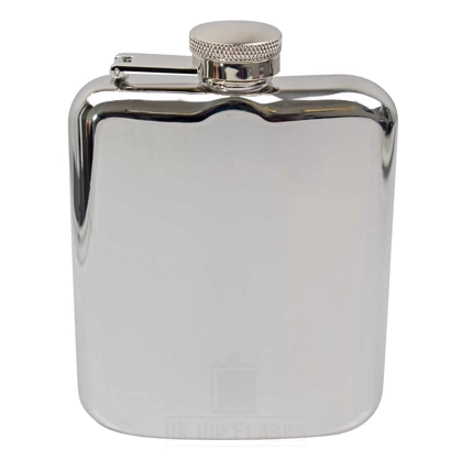 6oz Shiny Hip Flask - Capped