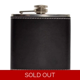 Leather 6oz Flask Black