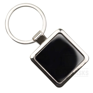 Keyring - Square - Black