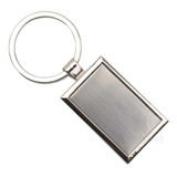 Keyring - Rectangle - Brushed Steel