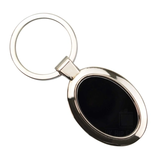 Keyring - Oval - Black
