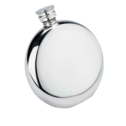 4oz Round Pewter Hip Flask