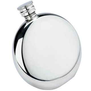 6oz Round Pewter Hip Flask