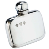 1oz Rectangular Pewter Hip Flask