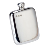 4oz Victorian Pewter Hip Flask