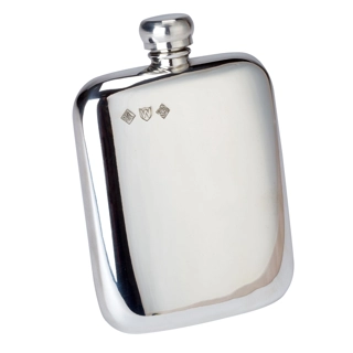 5½oz Victorian Pewter Hip Flask