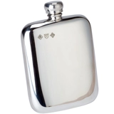 8oz Victorian Pewter Hip Flask