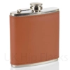 Leather 6oz Flask Tan