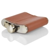 Leather 6oz Flask Tan