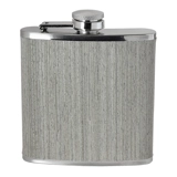 6oz Wood Hip Flask - Grey