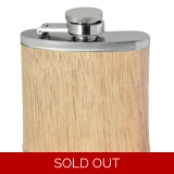 3oz Wood Hip Flask - Light