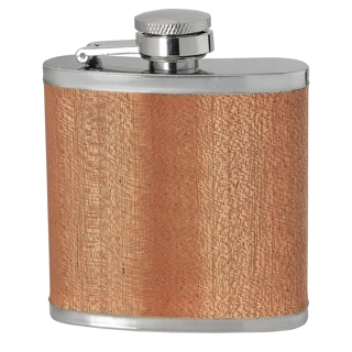 3oz Wood Hip Flask - Dark