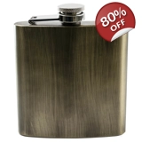6oz Brushed Brown Hip Flask