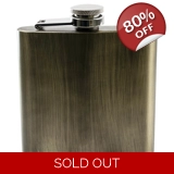 6oz Brushed Brown Hip Flask
