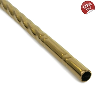 Steel - Twist Straight Straw - Gold