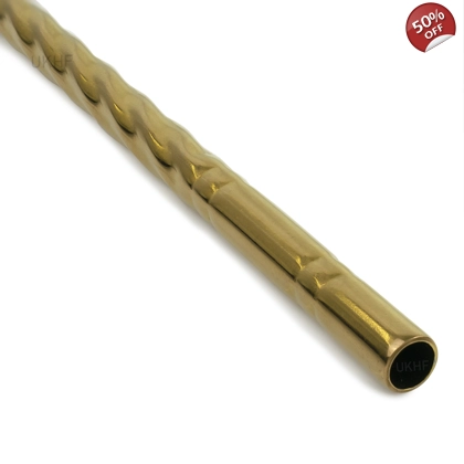 Steel - Twist Straight Straw - Gold