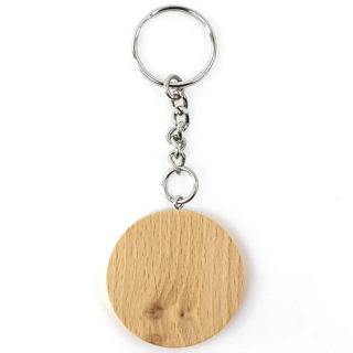Keyring - Beech Wood - Round - Small