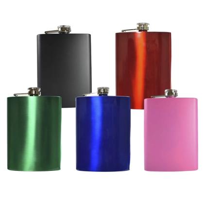 Sample Pack - 8oz Colour Hip Flasks