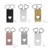 Acrylic Keyring - Rectangle with Hollow Heart