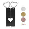Acrylic Keyring - Rectangle with Hollow Heart