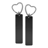 Acrylic Keyring - Rectangle - Black