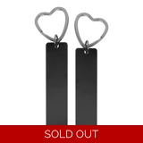 Acrylic Keyring - Rectangle - Black
