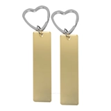 Acrylic Keyring - Rectangle - Gold Mir..