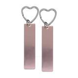Acrylic Keyring - Rectangle - Rose Gol..