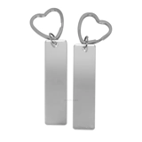 Acrylic Keyring - Rectangle - Silver M..
