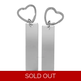 Acrylic Keyring - Rectangle - Silver M..