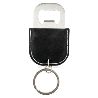 Keyring Bottle Opener with PU Cover - ..
