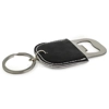 Keyring Bottle Opener with PU Cover - Black