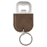 Keyring Bottle Opener with PU Cover - ..