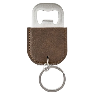 Keyring Bottle Opener with PU Cover - ..