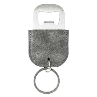 Keyring Bottle Opener with PU Cover - ..