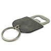 Keyring Bottle Opener with PU Cover - Grey