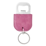Keyring Bottle Opener with PU Cover - ..